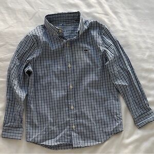 Vineyard Vines Navy and White Checkered Button Down Shirt
